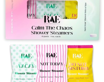 Vaporizadores de ducha Calm The Chaos (paquete de 6) / Regalo para ella / Aromaterapia / Aceites esenciales / Regalo de spa /