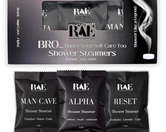 BRO Shower Steamers 6-Pack | Men’s Shower Steamers | Aromatherapy Scented Steamers | Handmade Spa Gift for Him | Father's Day Gift
