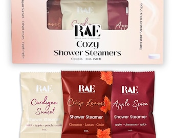 Cozy Shower Steamers 6 Pack | Fall Shower Steamers | Comfort Gift - Aromatherapy | Gift for her | Gift for him | Autumn Aromatherapy