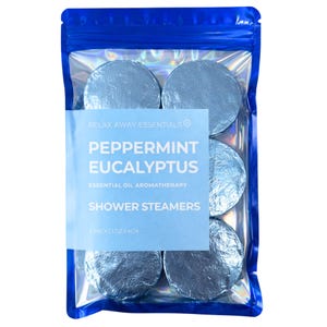 Shower Steamer 6-Pack Peppermint Eucalyptus | Aromatherapy Spa | Easter Basket Stuffer