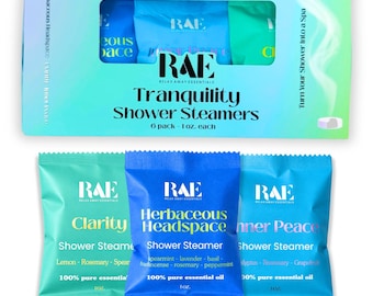 Vaporizadores de ducha Tranquility (paquete de 6) / Aromaterapia / Aceites esenciales puros / Regalo de spa / Regalo hecho a mano /