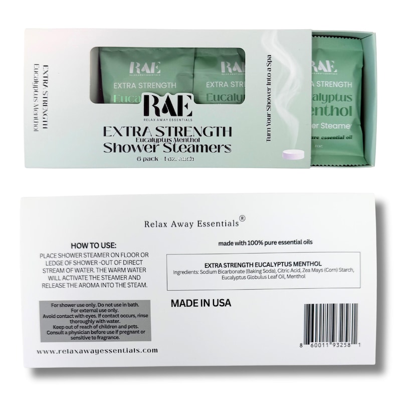 Extra Strength Eucalyptus Menthol Shower Steamers | 6 Pack | Strongly ...
