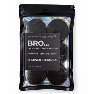 BRO Shower Steamers 6-Pack | Men’s Shower Steamers | Aromatherapy Scented Steamers | Handmade Spa Gift for Him | Shower Fragrance Bombs