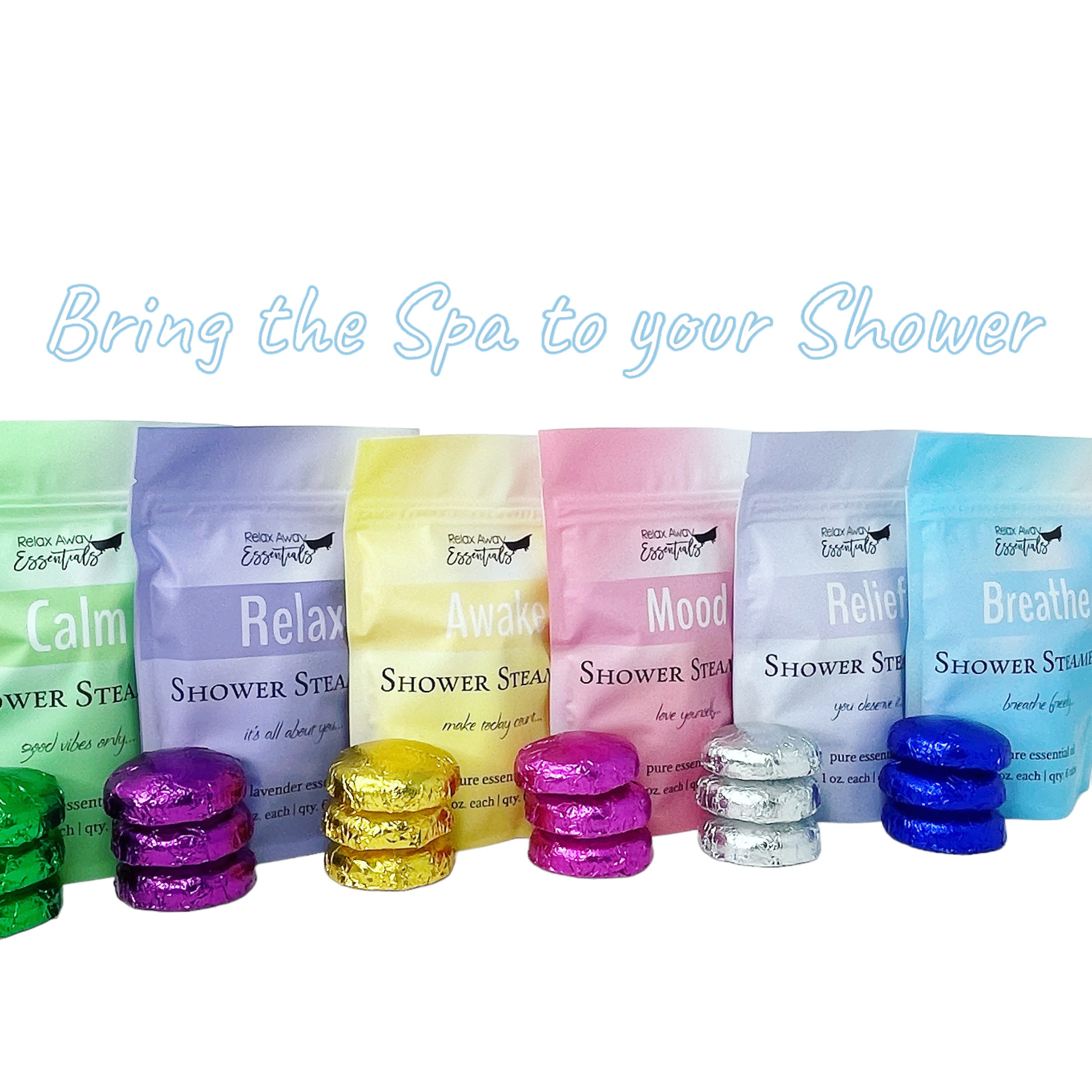 6 Pack Breathe Shower Steamers Aromatherapy Peppermint Etsy