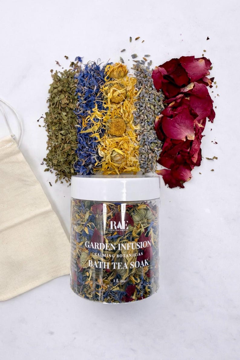 Bain de sel de bain botanique | Détendez-vous, détoxifiez, apaisez, restaurez | Cadeau fête des mères Garden Infusion