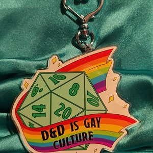 D&D is gay culture keyring