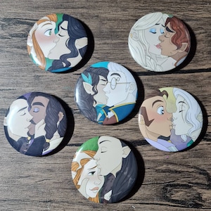 Vox machina kiss badges