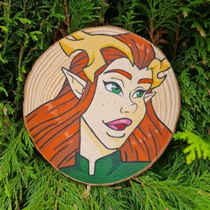 Keyleth wood painting- handmade original