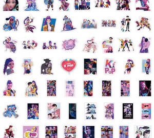 Autocollants Kpop Demon Hunters - 55 Stickers Vinyle Pour Fans - Déco Portable