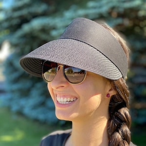 Stro strand vizier, vizier hoed, zomer vizier hoed, vizier cap, slappe hoed, zomer stro zonneklep, zonneklep, vizier UV-bescherming hoed Cap, strand