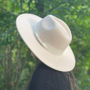 Fedora, Male and Female felt jazz, Winter Hat, Women Wide Brim Hat, Vintage Hat, Man / Woman Flat Brim Hat, Stiff brim, Bow knot style