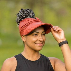 Ponytail Sun Visor Cap| Sweatband Tennis Volleyball Summer Sports Beach Visor| Afro Visor| Curly Hair Hat |Cruise Ship Must Have| Turban Hat