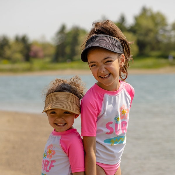 Kids Beach Visor, Kids Visor , Toddler Kids Minimalist Visor Hat, Sun Hat Visor, Straw Hat, Visor,Sun Visor,Gift for Girl,Girl Birthday Gift