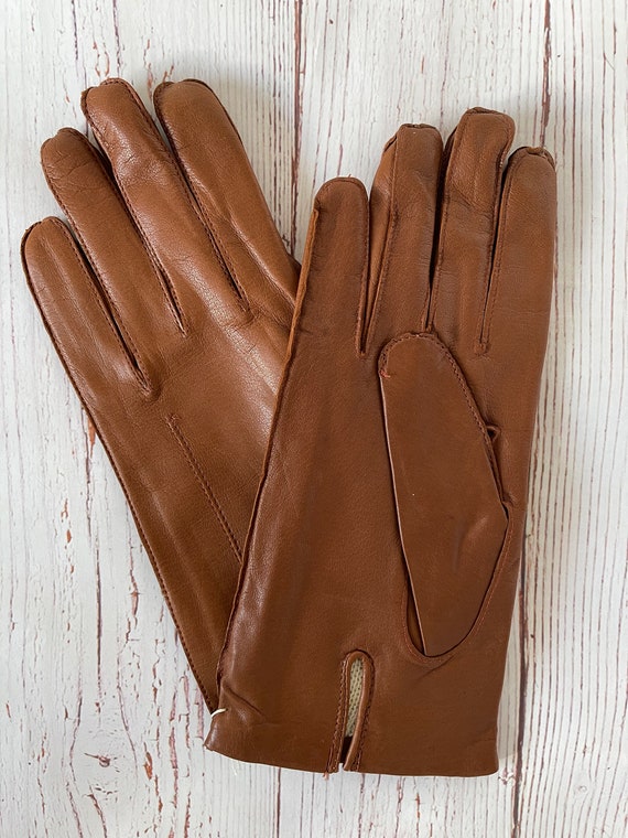 Leather Gloves, Nicely Lined, Unisex Leather Glov… - image 3