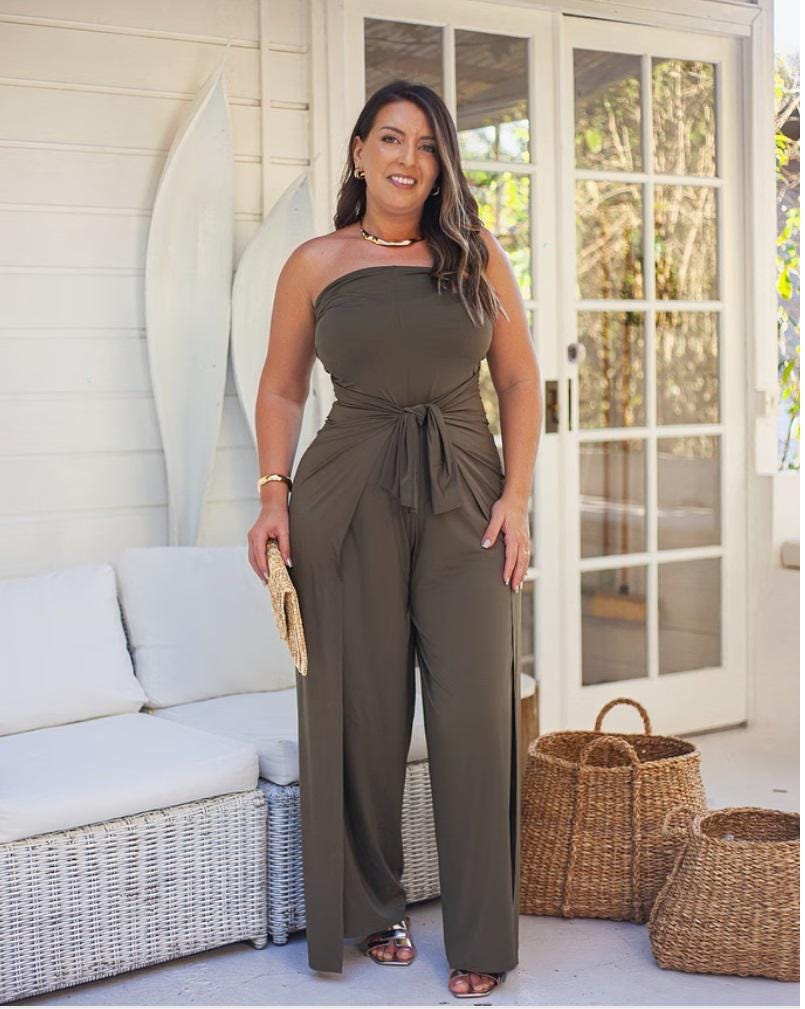 in Backless Wide Leg Jumpsuit Versatile Wrap Pants Jumpsuit