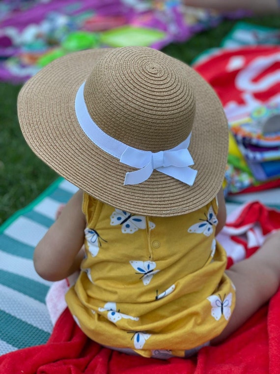Sombrero paja de bebé sombrero de paja de playa de - Etsy España