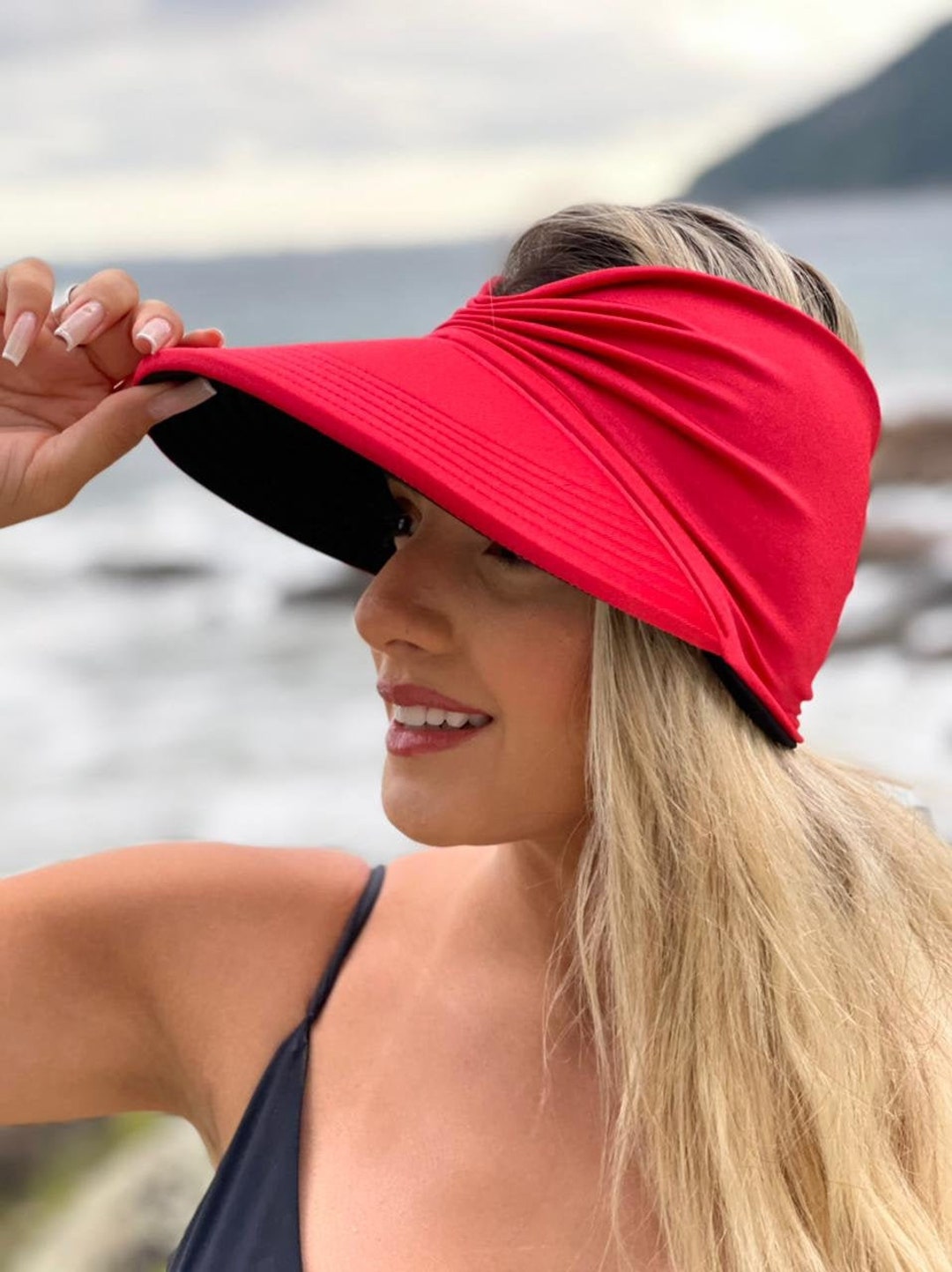 2 in 1 Beach Visor Hat Reversible Visor Hat Summer Beach Etsy