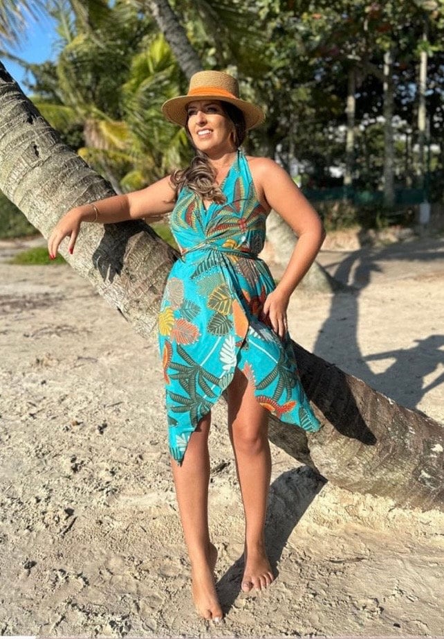 Tropical Print Sarong Dress: Versatile Beach Cover-up - Etsy