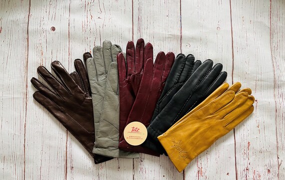 Leather Gloves, Nicely Lined, Unisex Leather Glov… - image 10