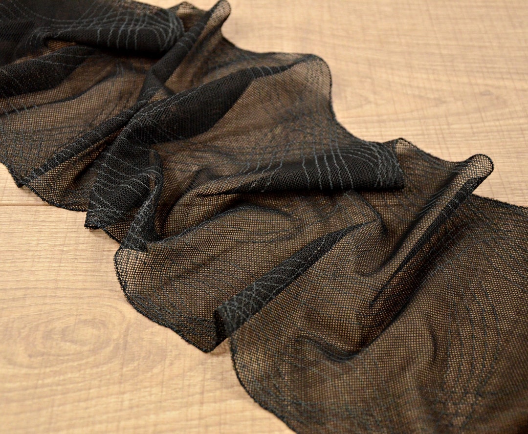 Black Lingerie Sewing Stretch Lace Trim Elastic Lace Fabric Etsy