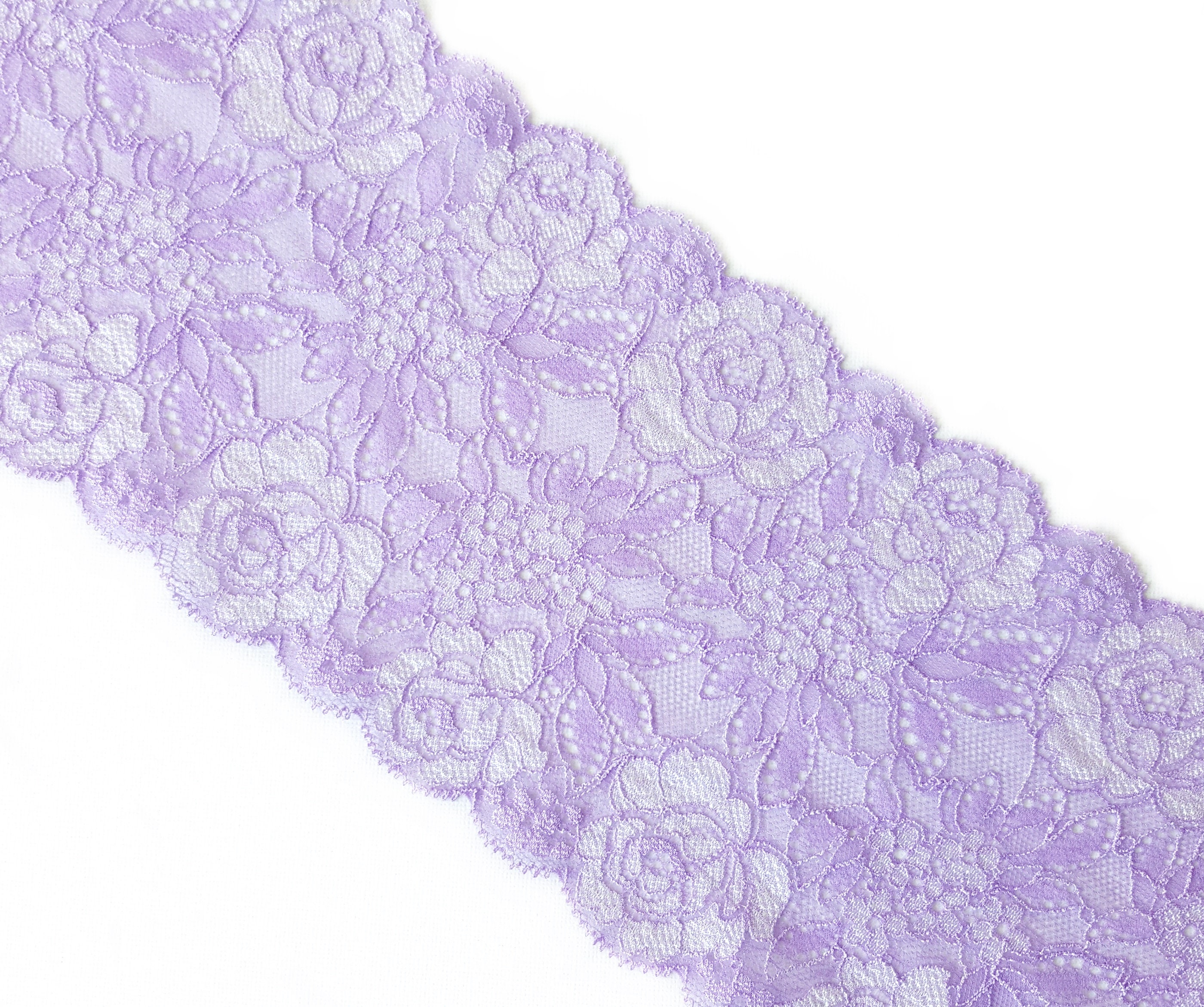 Lavender Stretch Lace Trim Bra Making Elastic Lace Width 12.6