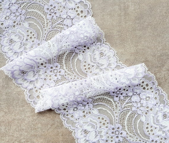 Lilac Floral Stretch Lace Elastic Lace Trim for Bras width 15 | Etsy