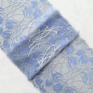 Elastische Spitzenborte für BH, 19,5 cm breites Stretch Spitzenmaterial, Nr 982