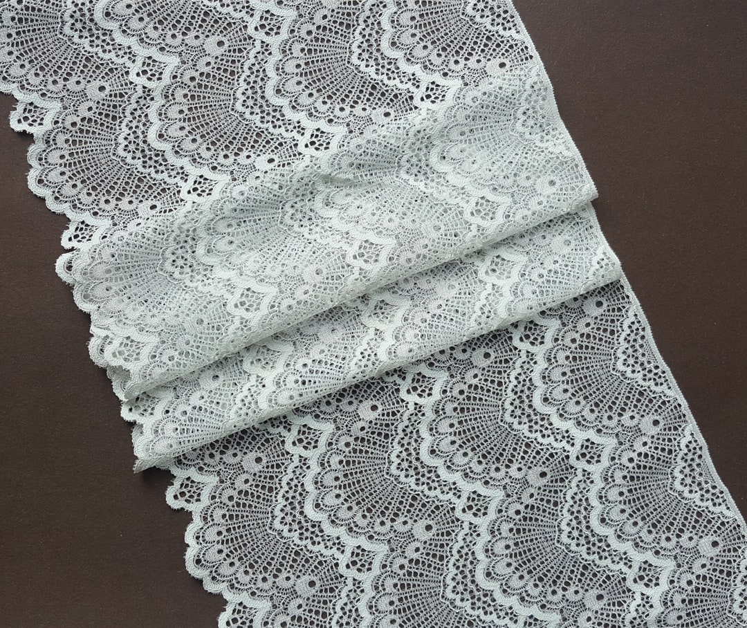 Wedding Lingerie Sewing Stretch Lace Trim Light Gray Elastic Etsy