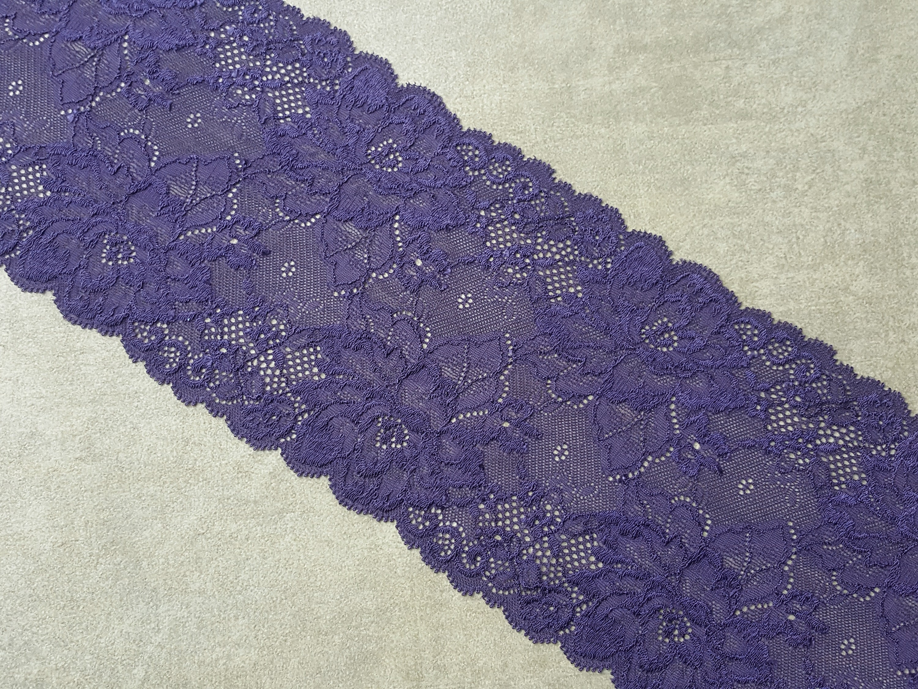 Lingerie Sewing Stretch Lace Trim Indigo Elastic Lace Width Etsy