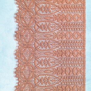 Light Salmon Embroidered Lace Kirsty