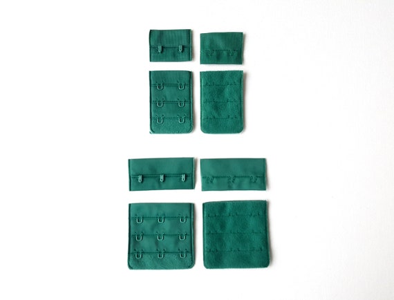 3x3 Green Bra Making Hook and Eye Closures, 3x2 Bra Adjustable