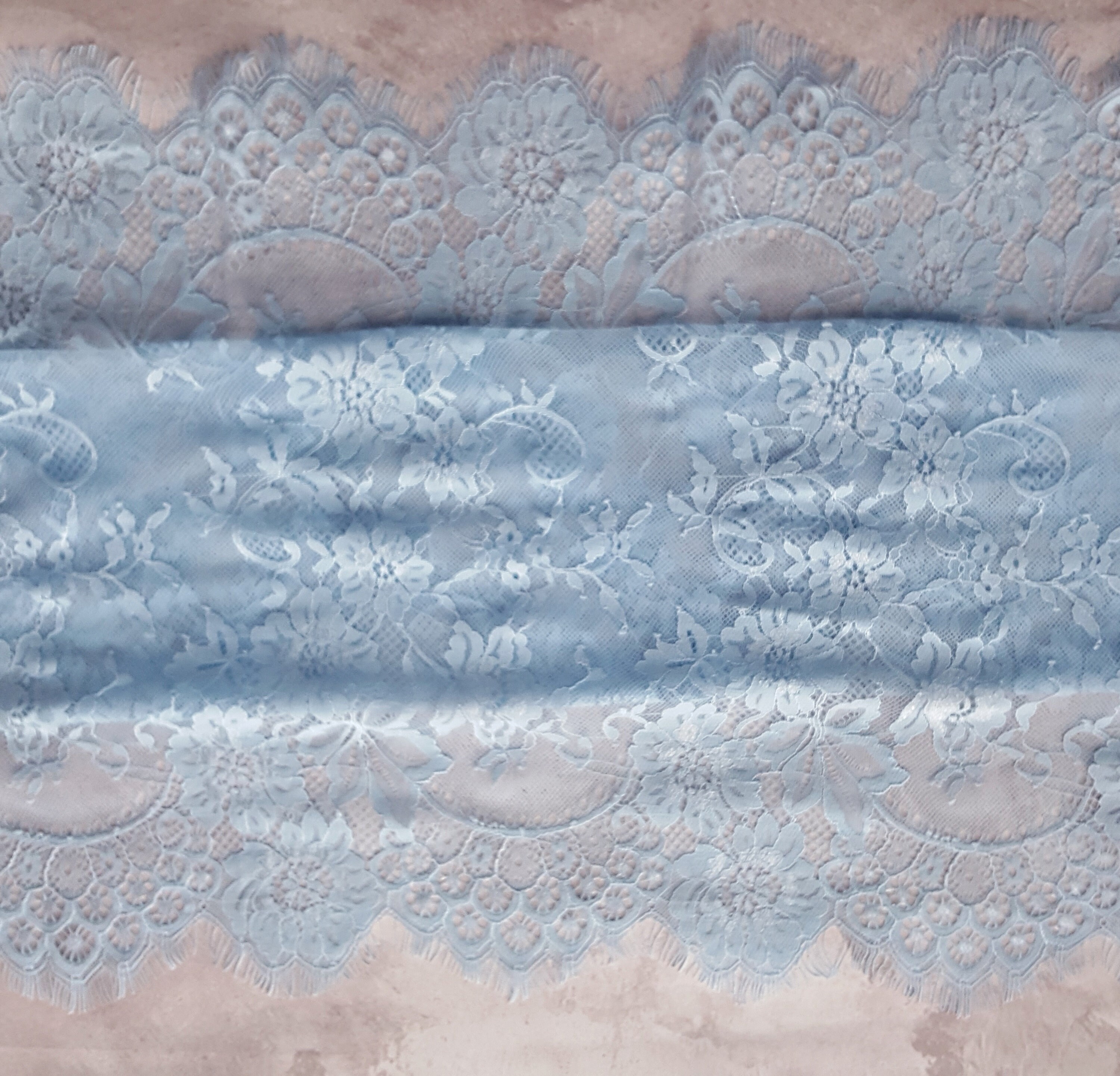 328 Meter Hellblaue Chantilly Spitzenbesatz Wimpernspitze | Etsy