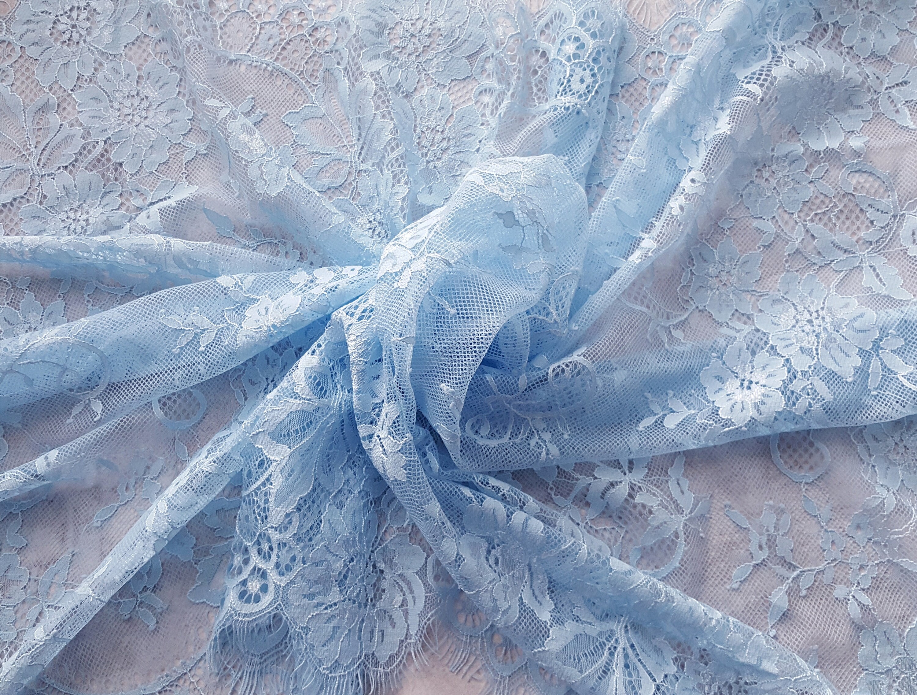 328 Meter Hellblaue Chantilly Spitzenbesatz Wimpernspitze | Etsy