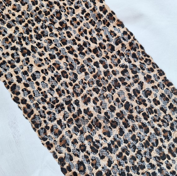 Leopard Print Stretch Lace Trim, Cheetah Print Elastic Lace, Panthera  Printed Lace Fabric Width 22 Cm / 8.6, Nr 798 -  Canada