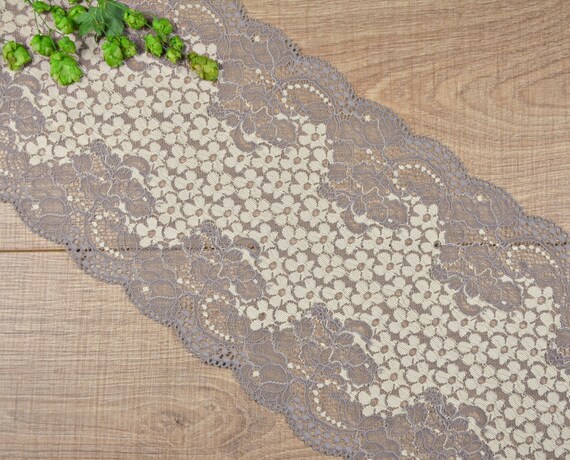 taupe lace trim