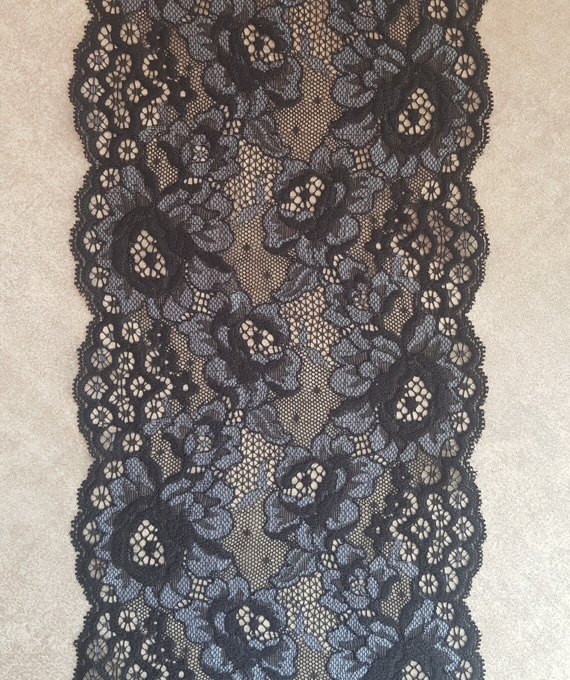 Lingerie Sewing Stretch Lace Trim Black Gray Elastic Lace Etsy