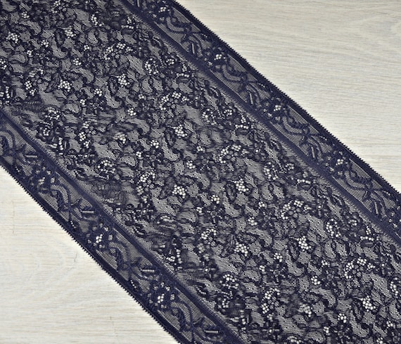 ~Navy Blue Wide Delicate Lace 6.5/"//16.5cm Craft Table Runner