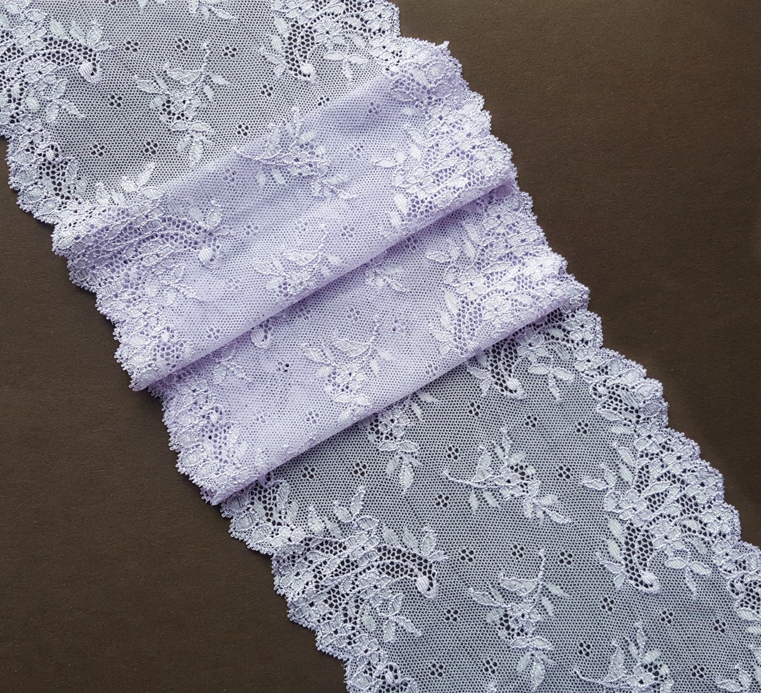 3pcs Scallop Trim Contrast Lace Bra