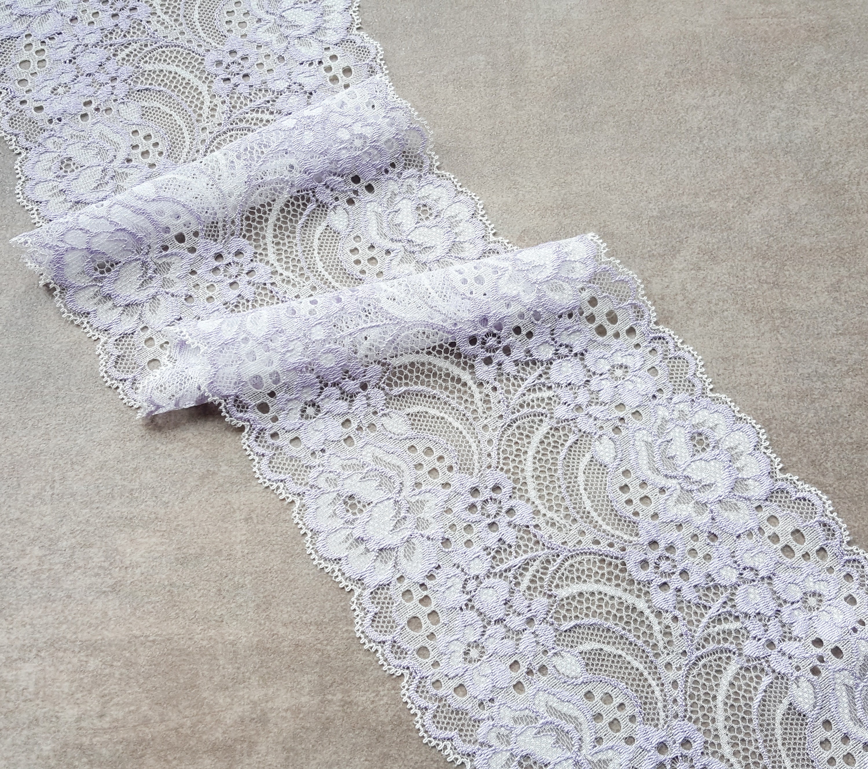 Lilac Floral Stretch Lace Elastic Lace Trim for Bras width 15 | Etsy