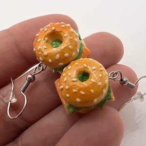 Food earrings/Bagel earrings