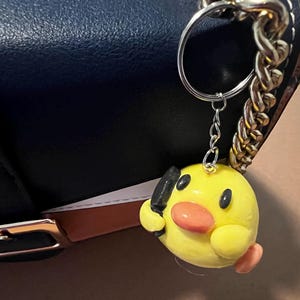 Duck keychain, cute duck, animals keychain, handbag accessories