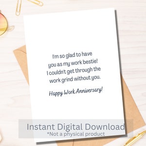 Je suis tellement contente de t'avoir comme meilleure amie au travail ! Je ne pourrais pas m'occuper de mon travail sans vous. Joyeux anniversaire de travail !