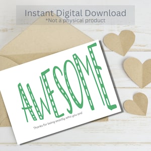 Incrível - Reconhecimento de funcionários - Cartões de trabalho - Obrigado de funcionários - Cartão de agradecimento - Download instantâneo de PDF - Modelo de cartão - Rina Paperie
