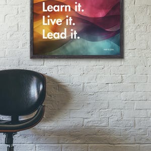Naucz się tego, żyj tym, prowadź to - Power Pack (Plakat do druku USLetter+A4, pocztówka A5, Instagram, TikTok)B0210