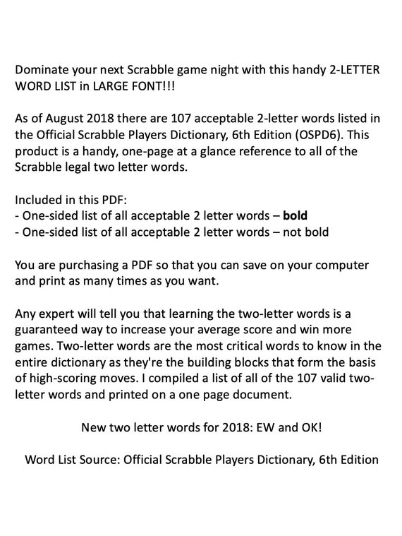 Pdf Scrabble Word List Cheat Sheet Acceptable 2 Letter Words Etsy Pdf Scrabble Word List Cheat Sheet Acceptable 2 Letter Words Etsy