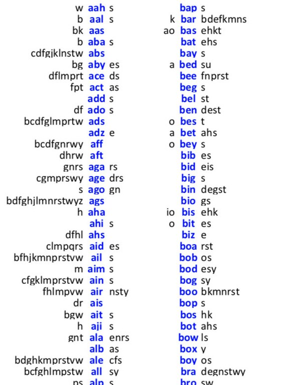 PDF Scrabble Word List Cheat Sheet Letters Words And Their 57 OFF