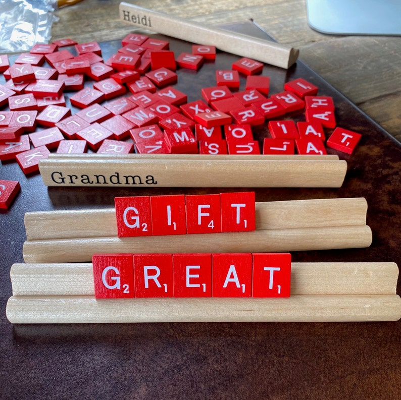 A Custom Scrabble Letter Holder Rack Customized With Name Or Etsy A custom scrabble letter holder rack customized with name or etsy