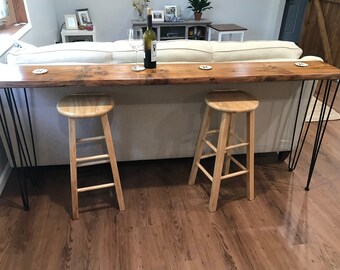 sofa bar table etsy