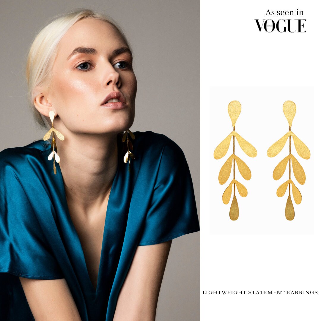 Goldene Blatt-Haarklammern Im Boho-Stil – 2er Set Mit Zarten Metall-Blättern Zum Stecken