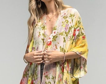 kimonos légers d’été, kimono de plage, veste kimono, cardigan kimono, kimono long, couverture de plage, kimono boho, pour elle